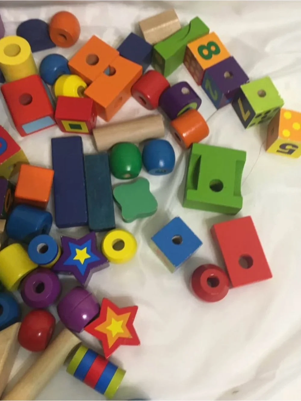 Colorful Wooden Sorting and Stacking Toy Set - Multicolor